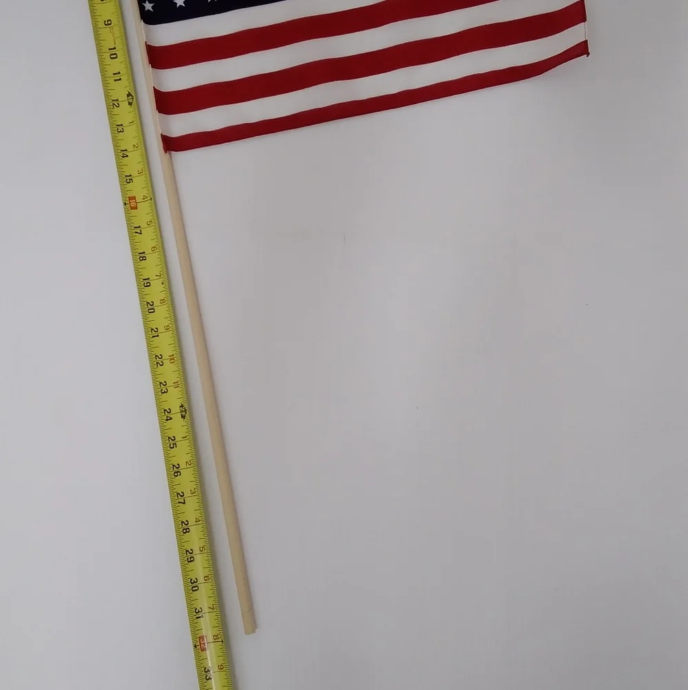God Bless America Flags American Flag 2 Pc Set Patriotic USA Bundle Lot Red Blue